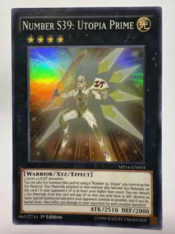*** NUMBER S39: UTOPIA PRIME *** SUPER RARE MP16-EN043 MP YUGIOH! - Image 1