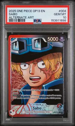 2025 ONE PIECE OP13-CARRYING ON HIS WILL ALTERNATE ART #004 SABO PSA 10 - Image 1