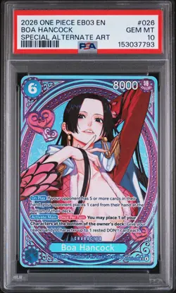 2026 ONE PIECE EB03-HEROINES EDITION SPECIAL ALTERNATE ART BOA HANCOCK PSA 10 - Image 1