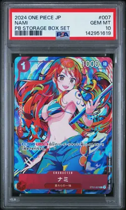 2024 ONE PIECE JAPANESE PREMIUM BOOSTER STORAGE BOX SET #007 NAMI PSA 10 - Image 1