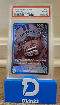 2023 ONE PIECE JAPANESE SAKAZUKI ALTERNATE ART #OP05-041 PSA 10 GEM MINT - Image 1