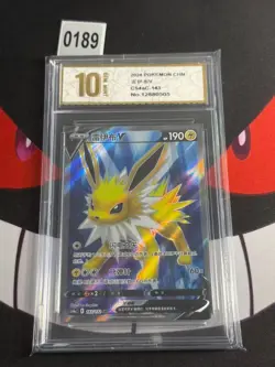 Jolteon V SR CS4aC-143/132 Pokemon Card Chinese -P yxis gold 10 - Image 1