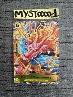 Carte One Piece Kouzuki Momonosuke P-064 Promo Championship 2024 English Card - Image 1