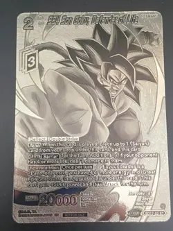 SD17-02 ST Championship Silver SS4 Son Goku Defender Of Life Dragon Ball Card - Image 1