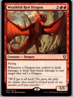 Wrathful Red Dragon R Commander Legends: Battle for Baldur's Gate 207 NM Normal - Image 1