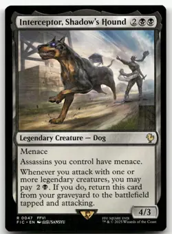 Interceptor, Shadow's Hound #47 (NM) Final Fantasy FIC Magic MTG - Image 1