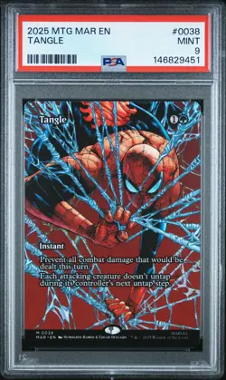 2025 MAGIC: THE GATHERING MARVEL'S SPIDER-MAN: SOURCE MAT #0038 TANGLE PSA 9 - Image 1
