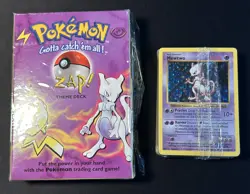 Pokemon Zap! Theme Deck Opened with Sealed Cards Mewtwo Shadowless - Image 1