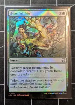 Beast Within (Ripple Foil) #223 (NM) Modern Horizons 3 M3C Magic MTG - Image 1