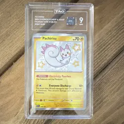 Pokemon Pachirisu 138/091 SV: Paldean Fates Shiny Rare Holo TAG Graded 2024 - Image 1