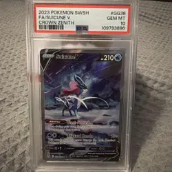 2023 Pokemon Crown Zenith Suicune V GG38 PSA 10 - Image 1
