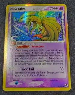 Ninetales 8/101 EX Dragon Frontiers Pokemon Card Delta Species Holo Rare LP - Image 1