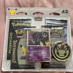Pokemon TCG Portuguese Celebrations Dragapult Factory Sealed Quad Pack - Image 1