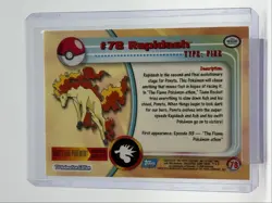 RAPIDASH 1999 TOPPS POKEMON TV ANIMATION SERIES 1 FOIL BLUE LOGO 78 Q0899 - Image 2