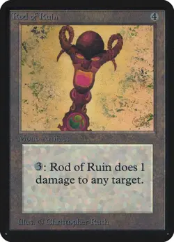 Magic MTG Alpha Rod of Ruin LIGHTLY PLAYED LP - Image 1