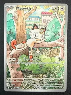 Pokemon TCG Meowth #106/094 – Illustration Rare Phantasmal Flames - Image 1