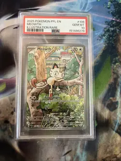 Meowth Pokemon Pfl En-Phantasmal Flames #106 PSA 10 - Image 1