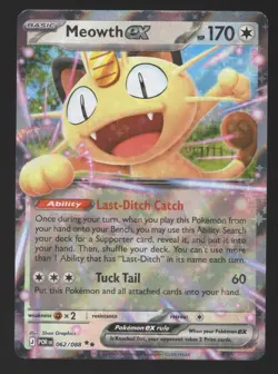 Meowth ex 062/088 Double Rare Holo Perfect Order Pokemon TCG English NM/M - Image 1
