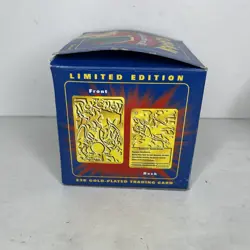 1999 Pokemon CHARIZARD 23k Gold Plated Trading Card Burger King blue Box SEALED - Image 4