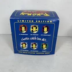 1999 Pokemon CHARIZARD 23k Gold Plated Trading Card Burger King blue Box SEALED - Image 5