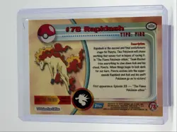RAPIDASH 1999 TOPPS POKEMON TV ANIMATION SERIES 2 BLUE LOGO A 78 Q0899 - Image 2