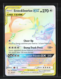 Pokemon 2019 Team Up Eevee & Snorlax GX TAG TEAM #191/181 - Image 1
