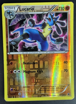 Lucario 47/124 Reverse Holo Rare - Fates Collide - Pokemon TCG - MP - Image 1