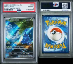 2023 POKEMON PAL EN-PALDEA EVOLVED ILLUSTRATION RARE #194 HERACROSS PSA 8 - Image 3