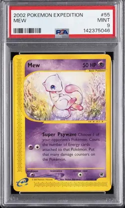 2002 POKEMON EXPEDITION #55 MEW PSA 9 - Image 1