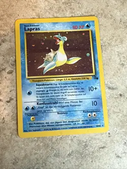 Lapras 10/62 Fossil Holo Pokemon Card MP - Image 1