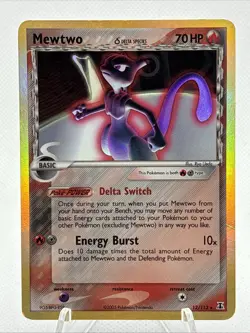 Pokemon Mewtwo Delta Species 12/113 Holo Rare- Dragon Frontiers, HP - Image 1