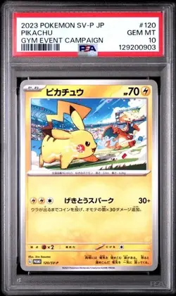 PIKACHU #120 PSA 10 • 2023 POKEMON JPN SV-P PROMO GYM EVENT CAMPAIGN - Image 1