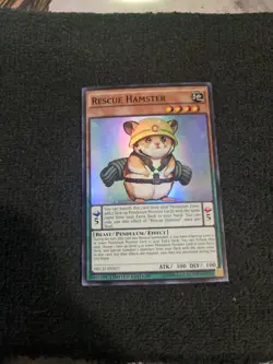 Yugioh! 1x Rescue Hamster - NECH-EN039 - Super Rare - 1st Edition Moderately Pla - Image 1