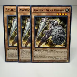 3x Yugioh Ancient Gear Knight SR03-EN009 Common - LP-NM 💎 - Image 1
