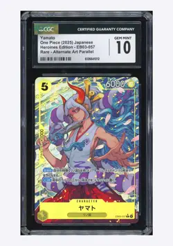 One Piece CGC 10 GEM MINT Yamato R Alternate Art 2025 EB03-057 EB03 Japanese - Image 1