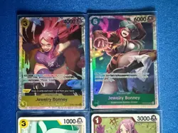 Jewelry Bonney One Piece TCG OP07-026/OP08-105 Super Rare+OP12/ST21 Common PWE - Image 3