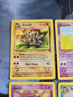 Graveler, Slowpoke, Gastly, Seadra Fossil Card Lot Pokemon Vintage HP/DAM - Image 2