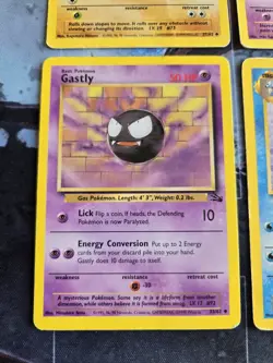 Graveler, Slowpoke, Gastly, Seadra Fossil Card Lot Pokemon Vintage HP/DAM - Image 3