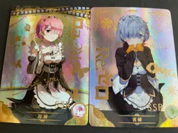 Rem and Ram SSR 2 Card Lot! - Goddess Story - 3 Yuan - Maid - Anime - Foil - Image 1