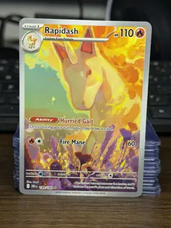 Pokemon TCG Rapidash Destined Rivals Illustration Rare Card 189/182 - Image 1