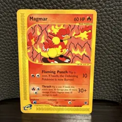Pokemon TCG Magmar 86/165 Non-Holo Rare Expedition E-Reader Series Card MP - Image 1