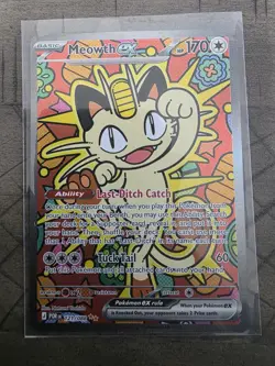 Meowth Ex 121/88 Full Art Pokemon Perfect Order Card Mint Condition - Image 1