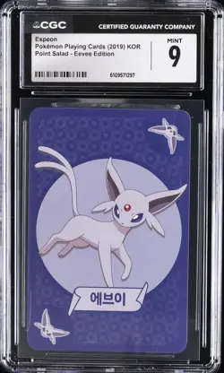 2019 POKEMON PLAYING CARDS KOREAN POINT SALAD - EEVEE ED ESPEON CGC 9 - Image 1
