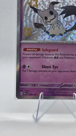 Pokemon TCG Mimikyu Holo Rare Card Paldean Fates 160/091 NM/M Condition - Image 2