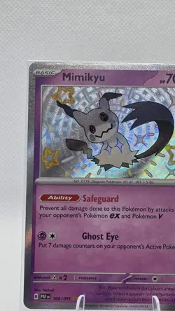 Pokemon TCG Mimikyu Holo Rare Card Paldean Fates 160/091 NM/M Condition - Image 4