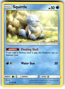 Squirtle (22) 22/181 SM - Team Up NM Pokemon Card TCG - Image 1