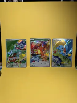 Pokemon First Partner Illustration Kanto Starters Promos Set x 3 Cards NM - Image 1