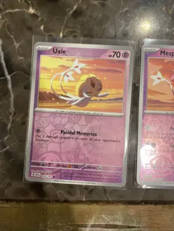 Pokemon TCG Mesprit Uxie And Azelf Holo Rare Surging Sparks Cards - Image 4