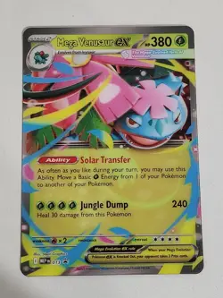Pokemon TCG Mega Venusaur ex #013 Black Promo Star Jumbo Oversized Card 3D - NM - Image 1