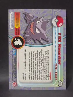 Haunter #93 Blue Logo Topps Holo Foil TV Animation Pokemon Card - Image 2